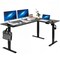 L-Shaped Electric Height Adjustable Gaming Desk with Power Outlets